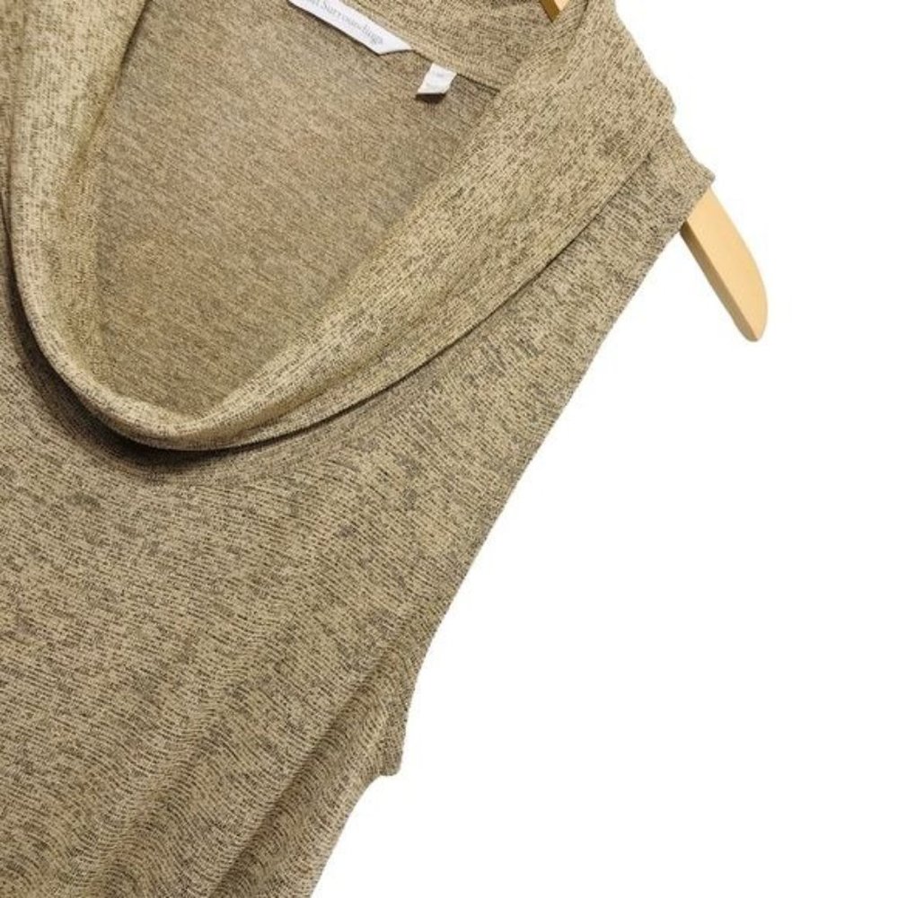 Soft Surroundings Kerry Knit Cowl Neck Midi Dress Oatmeal Size M - Picture 7 of 9